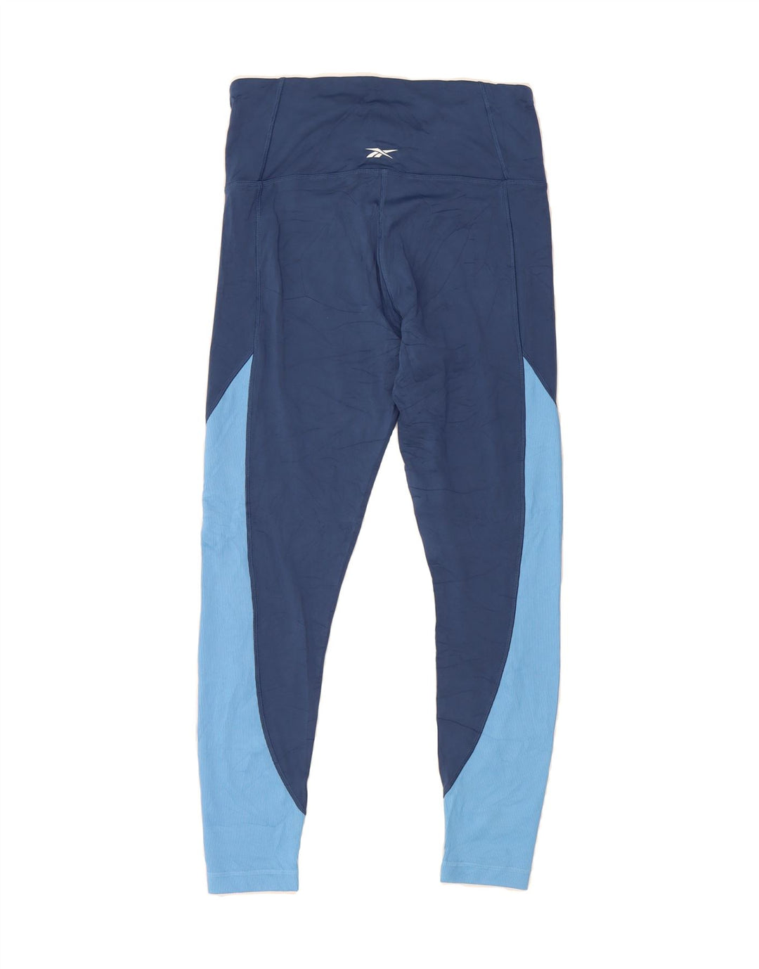 REEBOK Womens Leggings UK 16/18 Large Navy Blue Colourblock Vintage Reebok and Second-Hand Reebok from Messina Hembry 