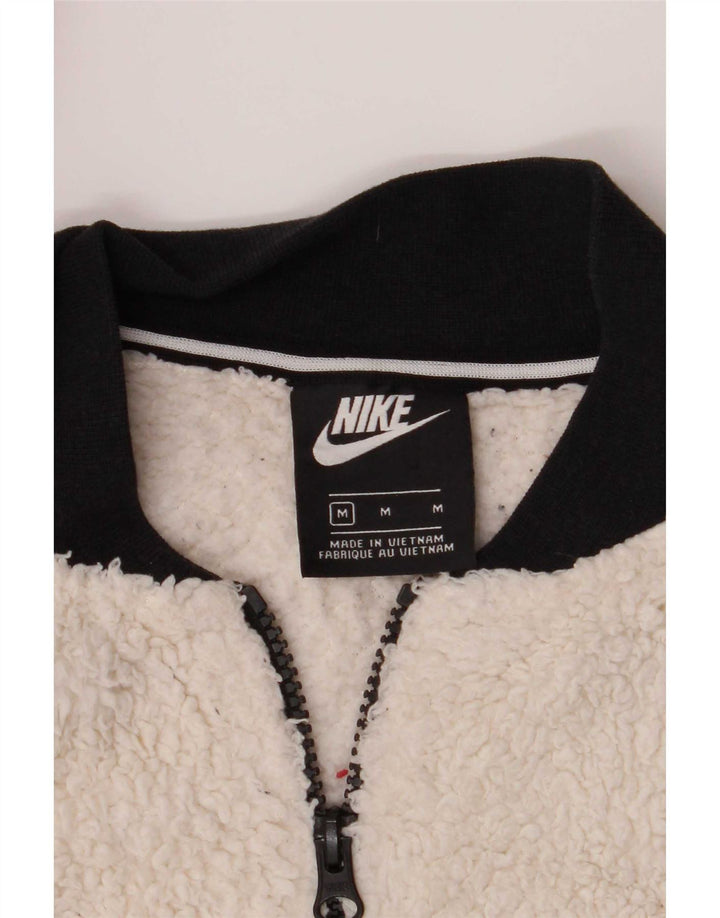 Nike Damen Fleecejacke UK 14 Mittelbraunes Colourblock-Polyester