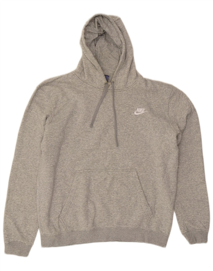Nike Herren Kapuzenpullover aus mittelgrauer Baumwolle
