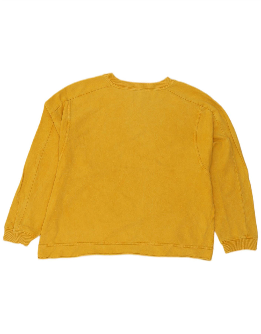 Zara Damen-Oversize-Sweatshirt-Pullover, Gr. 10, Größe S, Gelb, Baumwolle