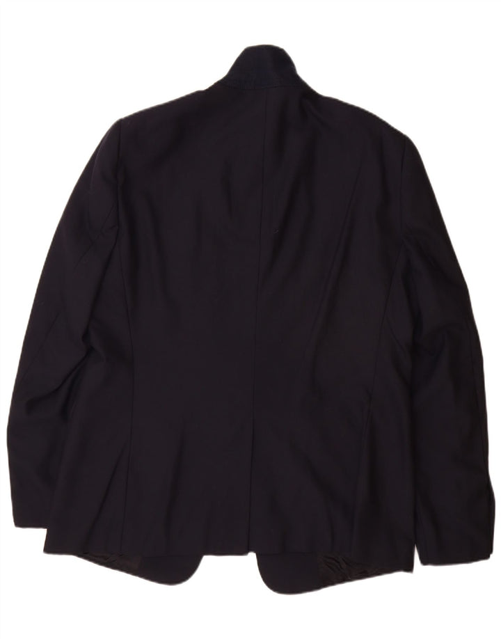 Emporio Armani Herren 2-Knopf-Blazerjacke EU 56 2XL Marineblaue Schurwolle