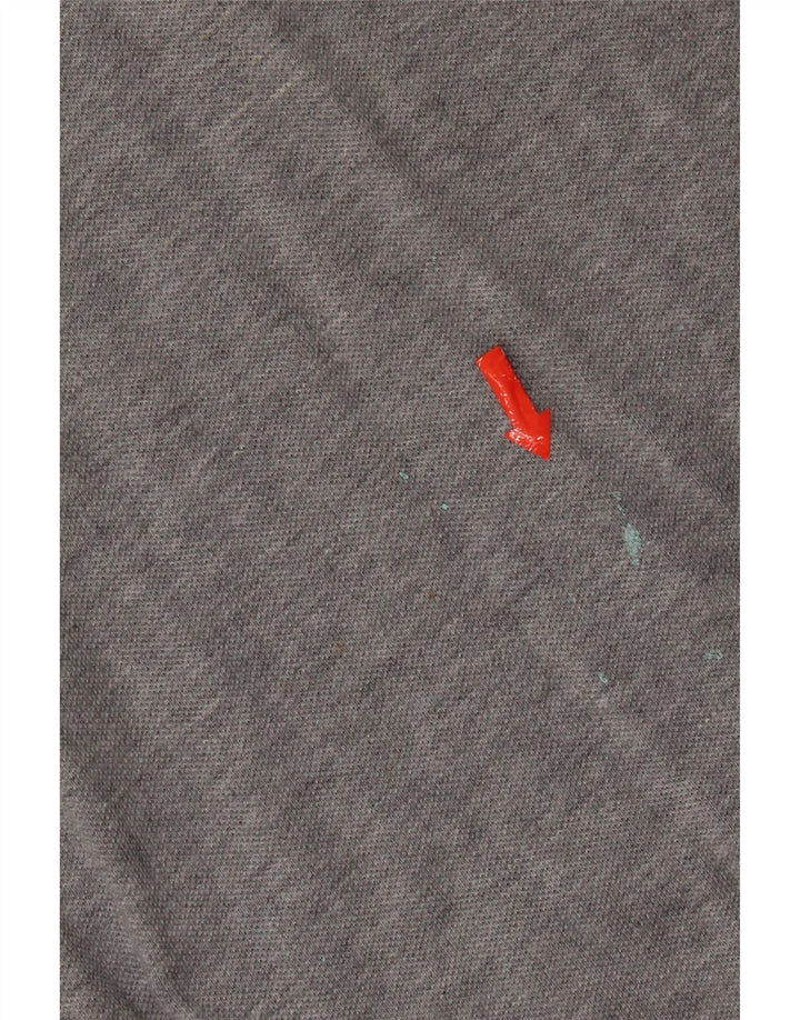 Nike Herren-Poloshirt XL aus grau gefleckter Baumwolle