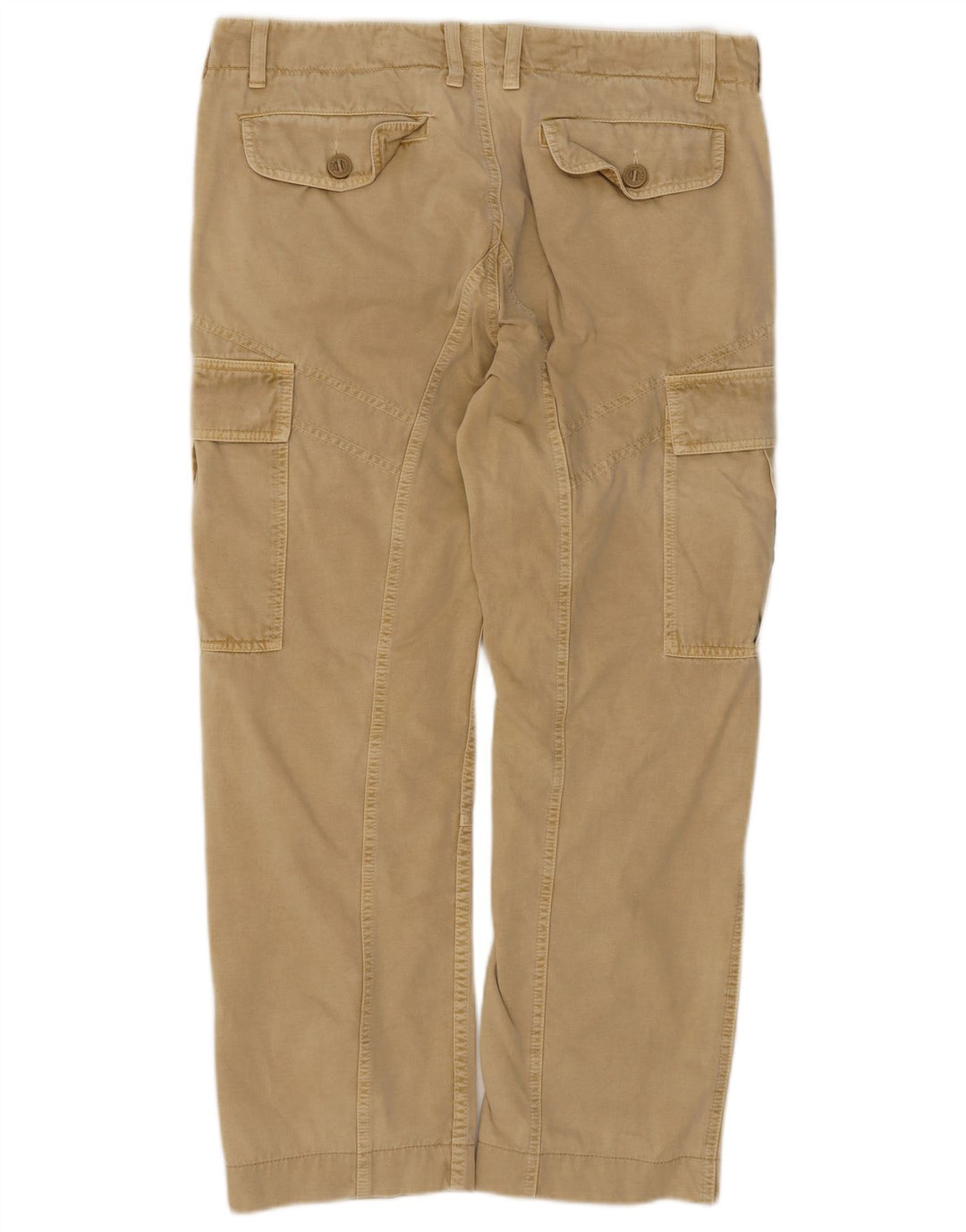 Marlboro Classics Gerade Herren-Cargohose W33 L28 Beige Baumwolle