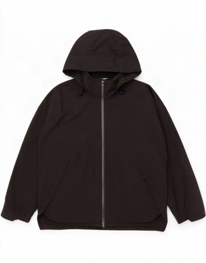 Adidas Herren-Trainingsanzug mit Kapuze, Jacke, groß, aus schwarzem Polyester