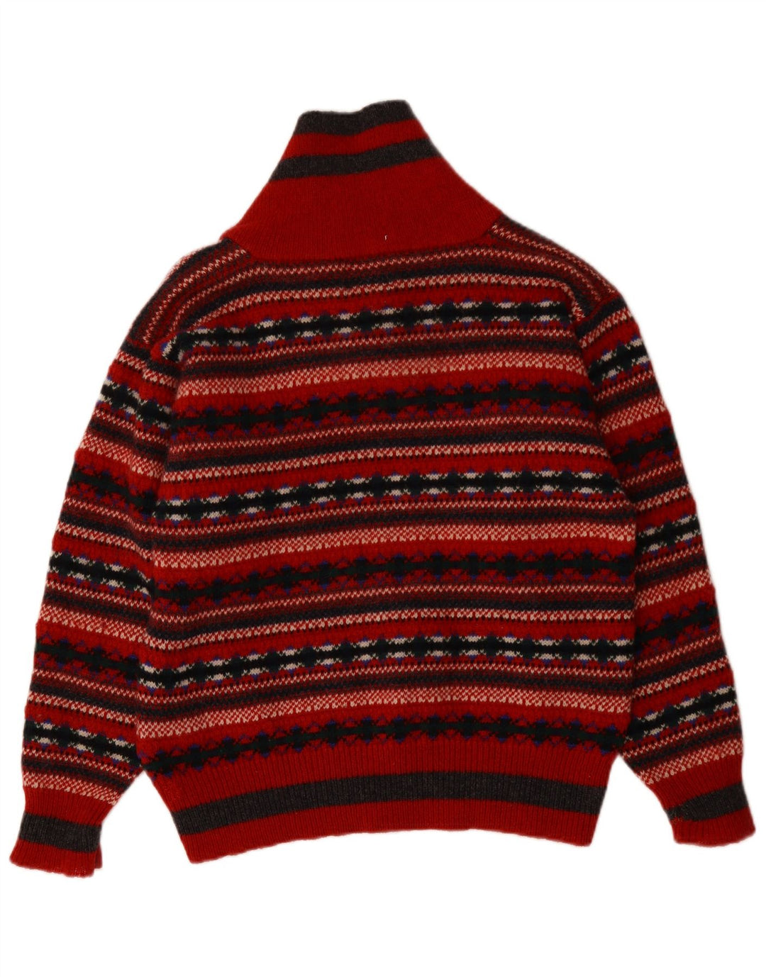 PRINCIPLES Damen-Pullover mit Schalkragen, Gr. 14, Mittelrot, Fair Isle
