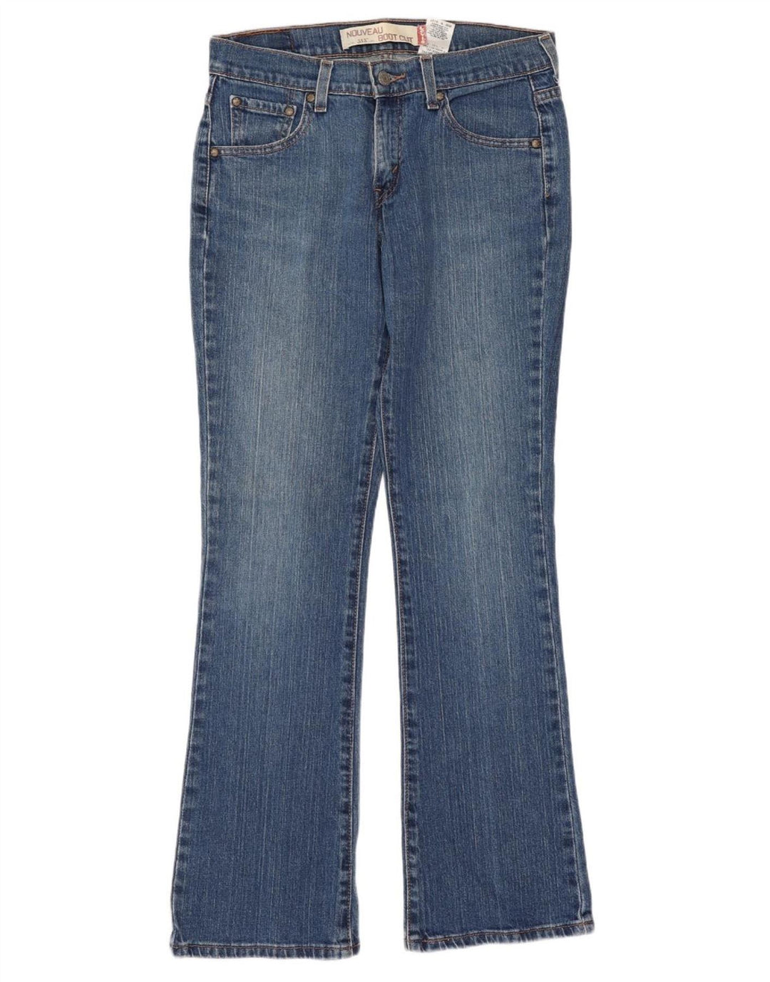 LEVI'S Damen 515 Nouveau Bootcut Jeans US 4 Small W30 L31 Blaue Baumwolle