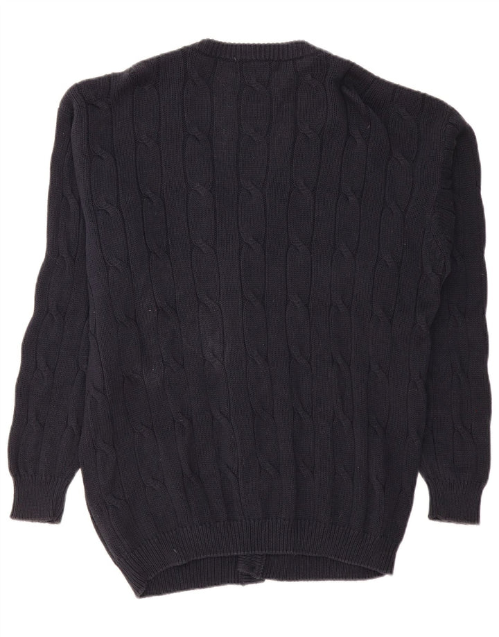 MCKENZY Herren-Strickjacke, groß, marineblau, Baumwolle