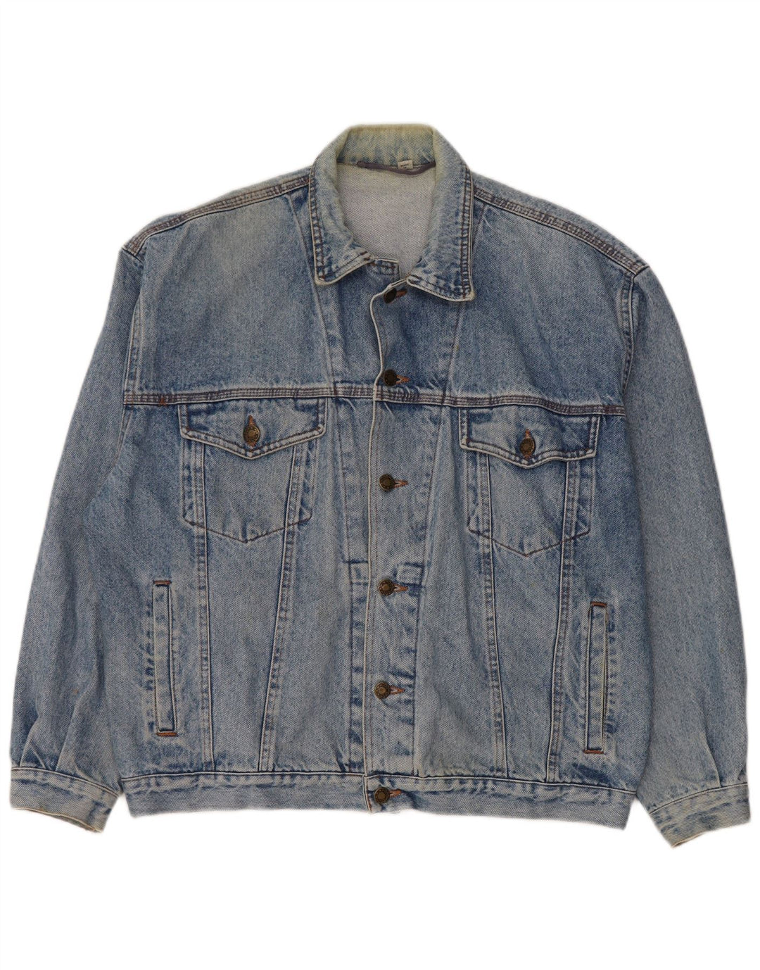 Vintage Herren Jeansjacke UK 38 Mittelblaue Baumwolle