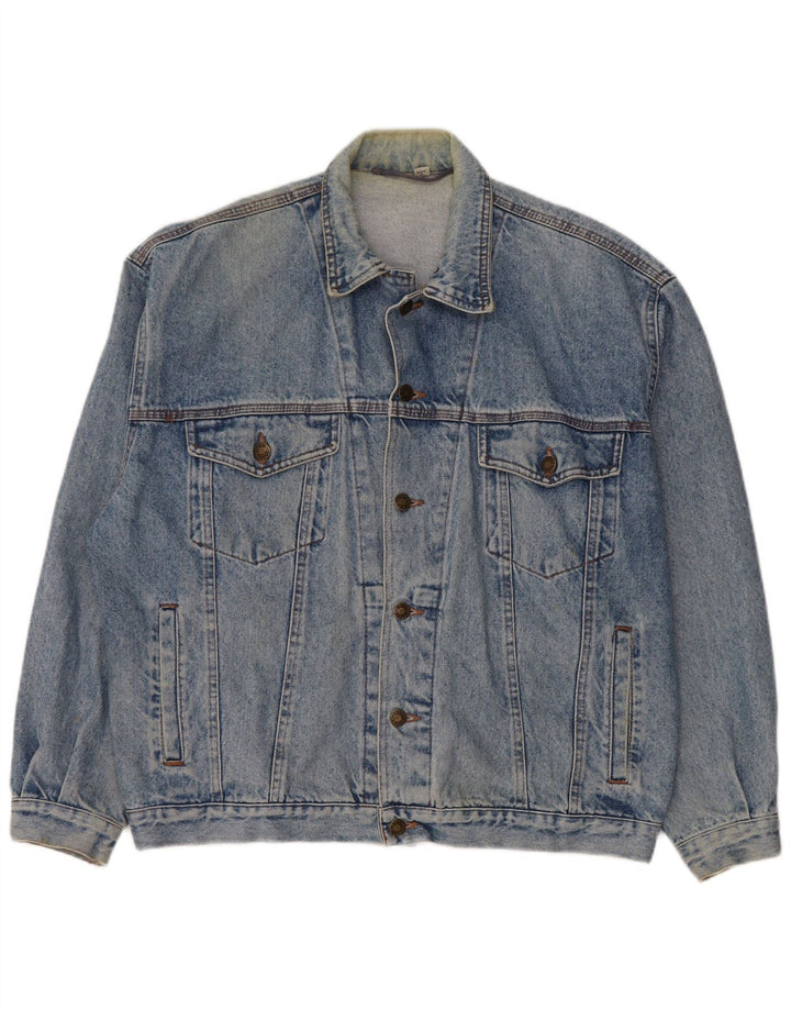 Vintage Herren Jeansjacke UK 38 Mittelblaue Baumwolle