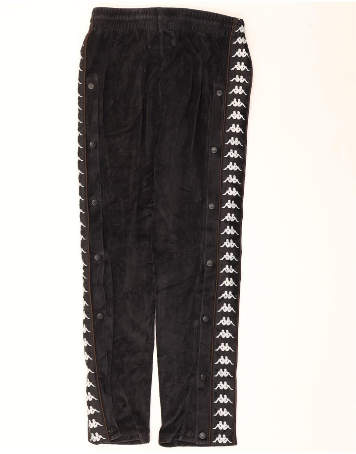 Kappa Womens Graphic Trainingshose UK 10 Small Schwarz Baumwolle