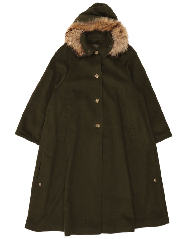 Moessmer Damen Übergroßer Mantel mit Kapuze, UK 10, Small Khaki