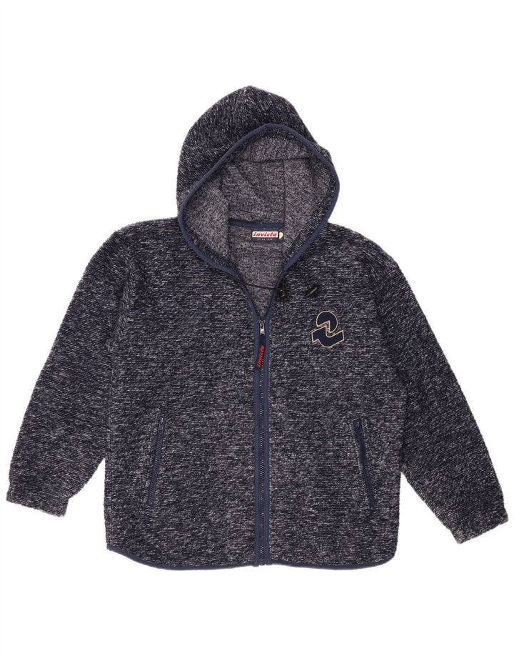 Invicta Damen-Kapuzenpullover mit Reißverschluss, UK 12, mittelmarineblau geflecktes Polyester
