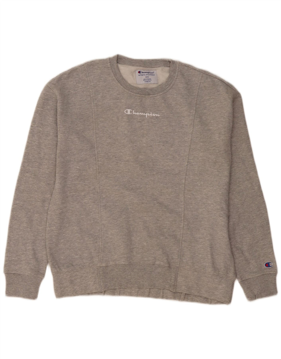 Champion Herren-Sweatshirt-Pullover aus mittelgrauer Baumwolle