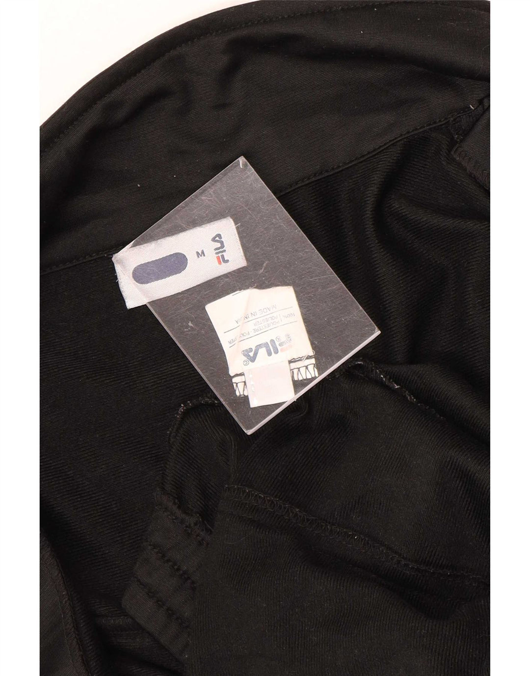 Fila Herren-Trainingsanzug-Top-Jacke aus mittelschwarzem Polyester