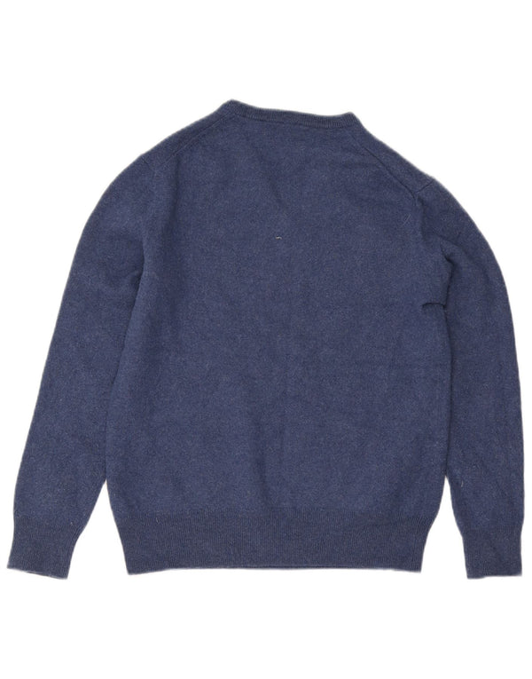 Polo Ralph Lauren Damen-Pullover mit V-Ausschnitt, Gr. 10, Größe S, marineblaue Wolle