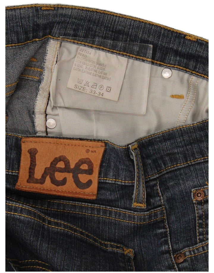 Lee Damen Bootcut-Jeans W33 L29 Marineblaue Baumwolle