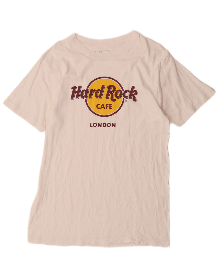 HARD ROCK CAFE Herren-T-Shirt „London Graphic“ aus mittelweißer Baumwolle