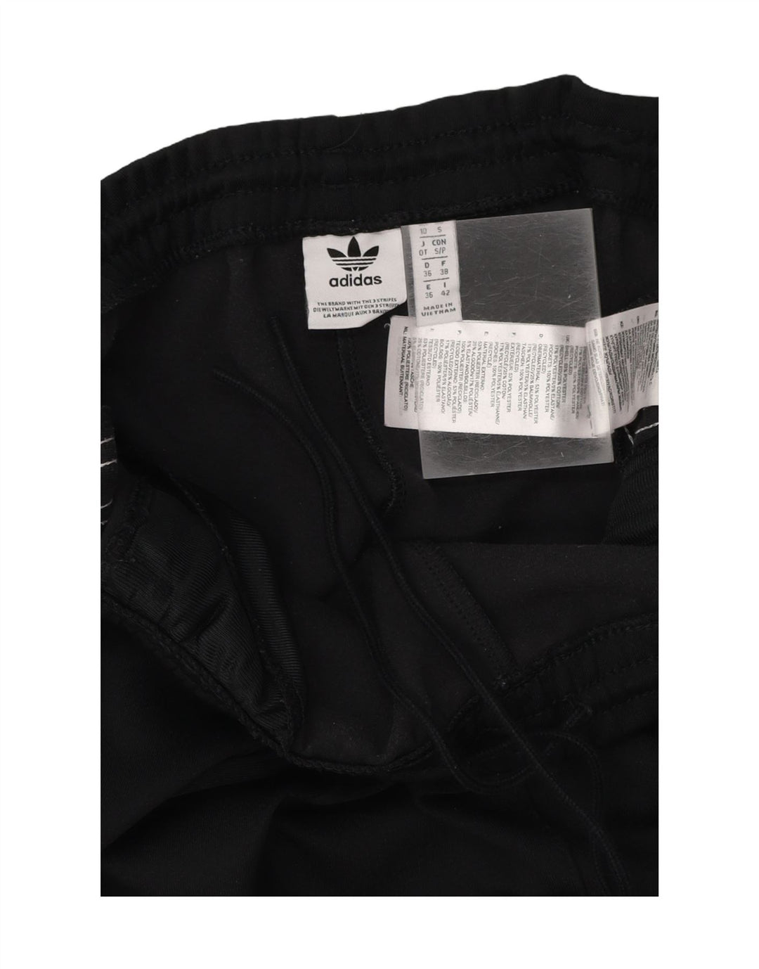 ADIDAS Womens Tracksuit Trousers UK 10 Small  Black Polyester Vintage Adidas and Second-Hand Adidas from Messina Hembry 