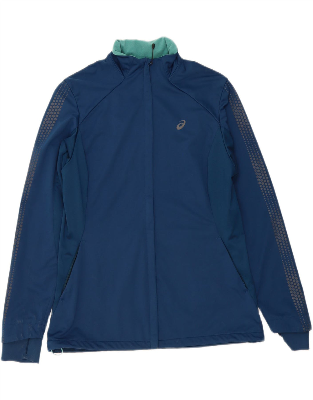 ASICS Damen-Trainingsanzug-Top-Jacke UK 18 XL Marineblau