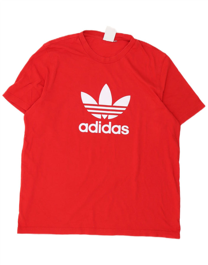 Adidas Herren Regular Graphic T-Shirt Top Large Rot