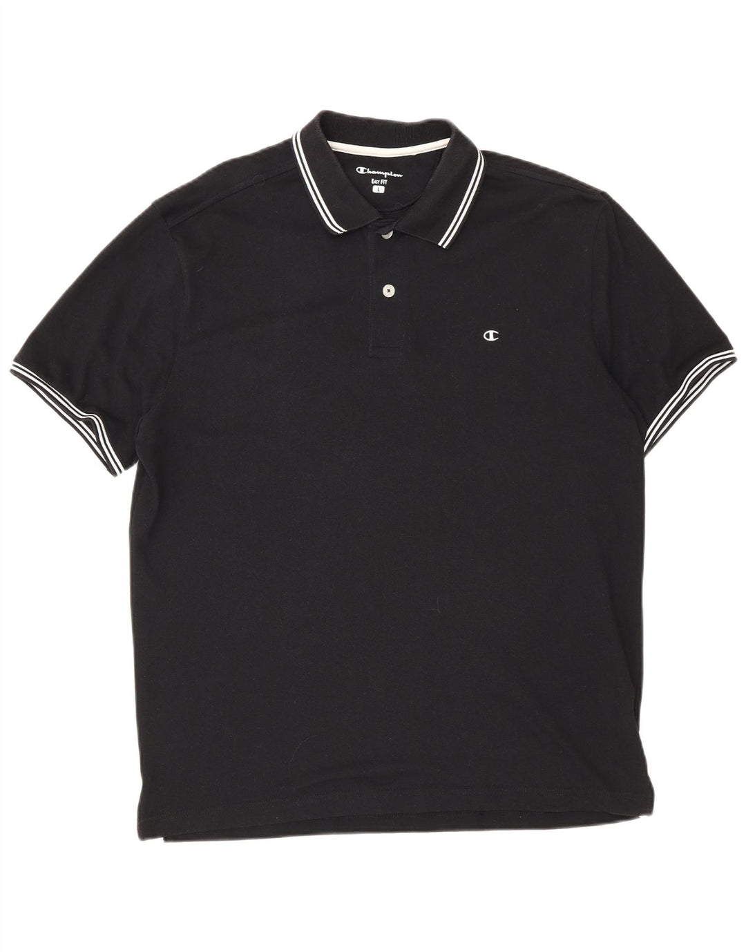 Champion Herren-Poloshirt „Easy Fit“, Größe L, Schwarz, Baumwolle