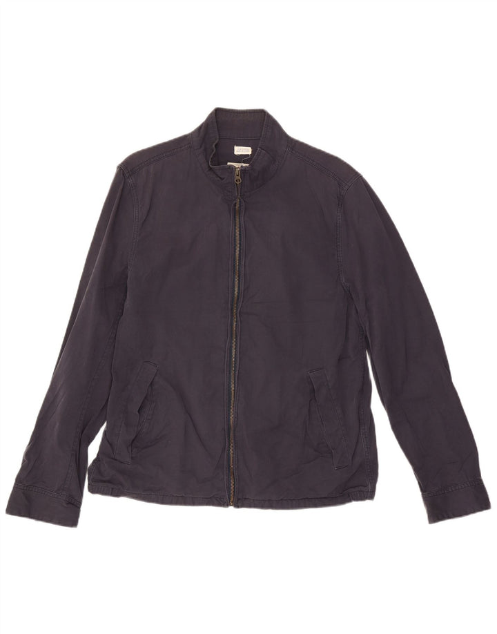 J. Crew Herren Bomberjacke UK 38 Mittelmarineblaue Baumwolle