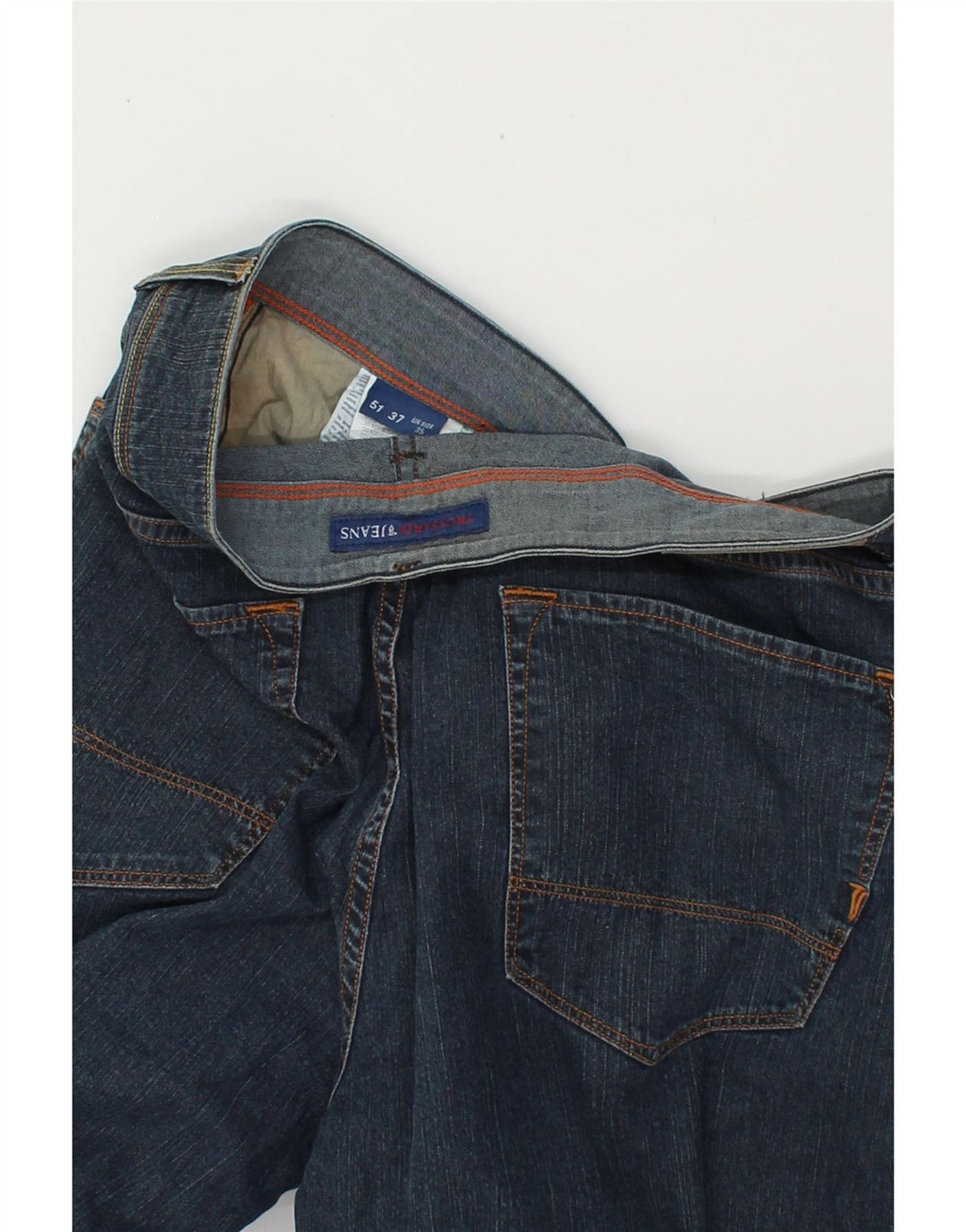TRUSSARDI Mens Straight Jeans W35 L26 Blue Cotton Vintage Trussardi and Second-Hand Trussardi from Messina Hembry 