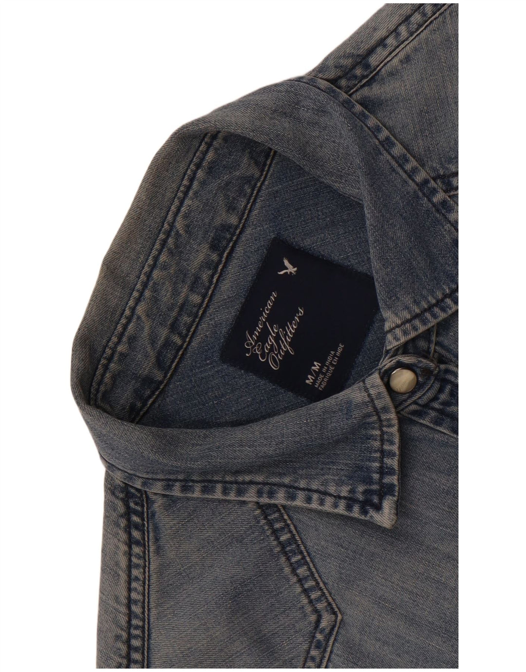 American Eagle Outfitters Damen Jeanshemd UK 14 Mittelblau