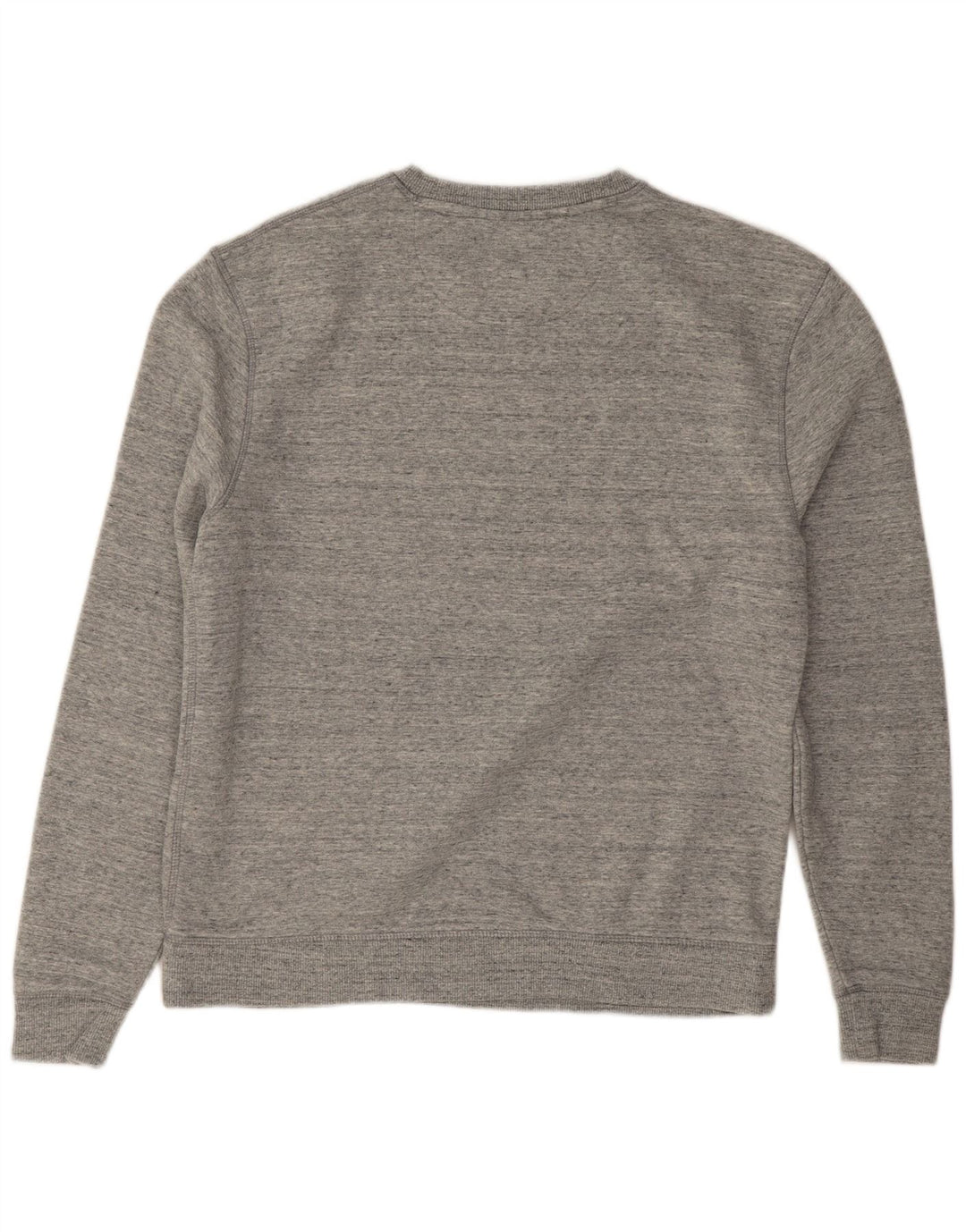 Jack Wills Herren-Sweatshirt-Pullover aus mittelgrau gefleckter Baumwolle