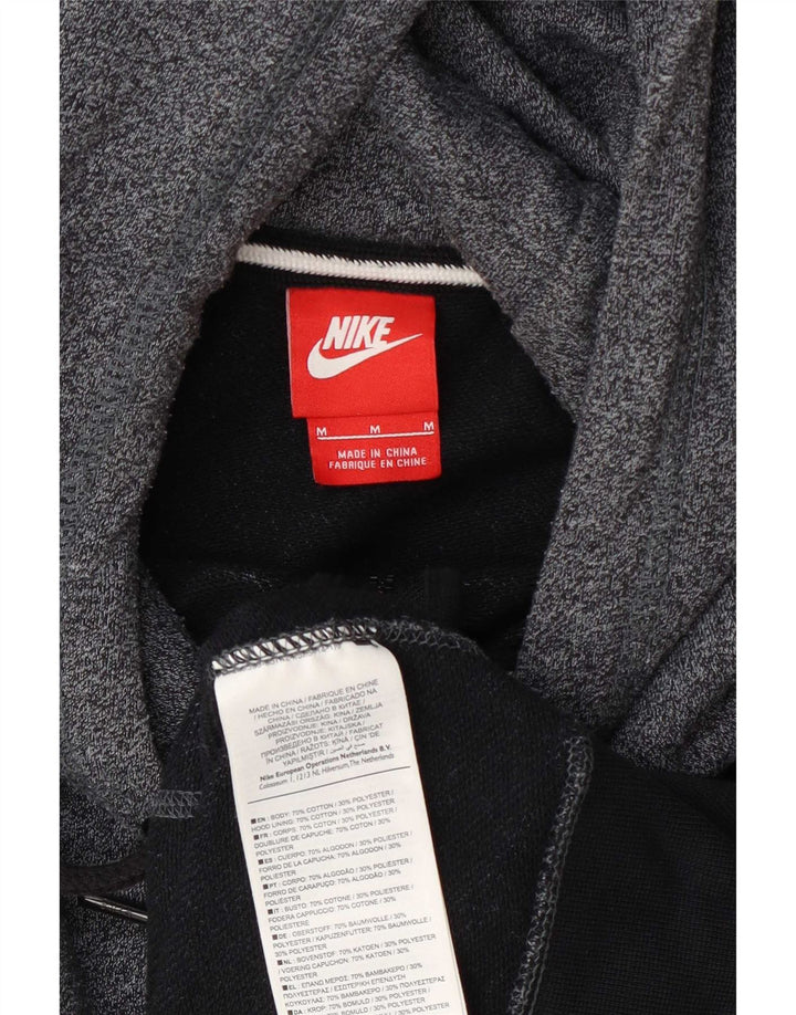 Nike Herren-Kapuzenpullover mit Reißverschluss, mittelmarineblau gefleckte Baumwolle