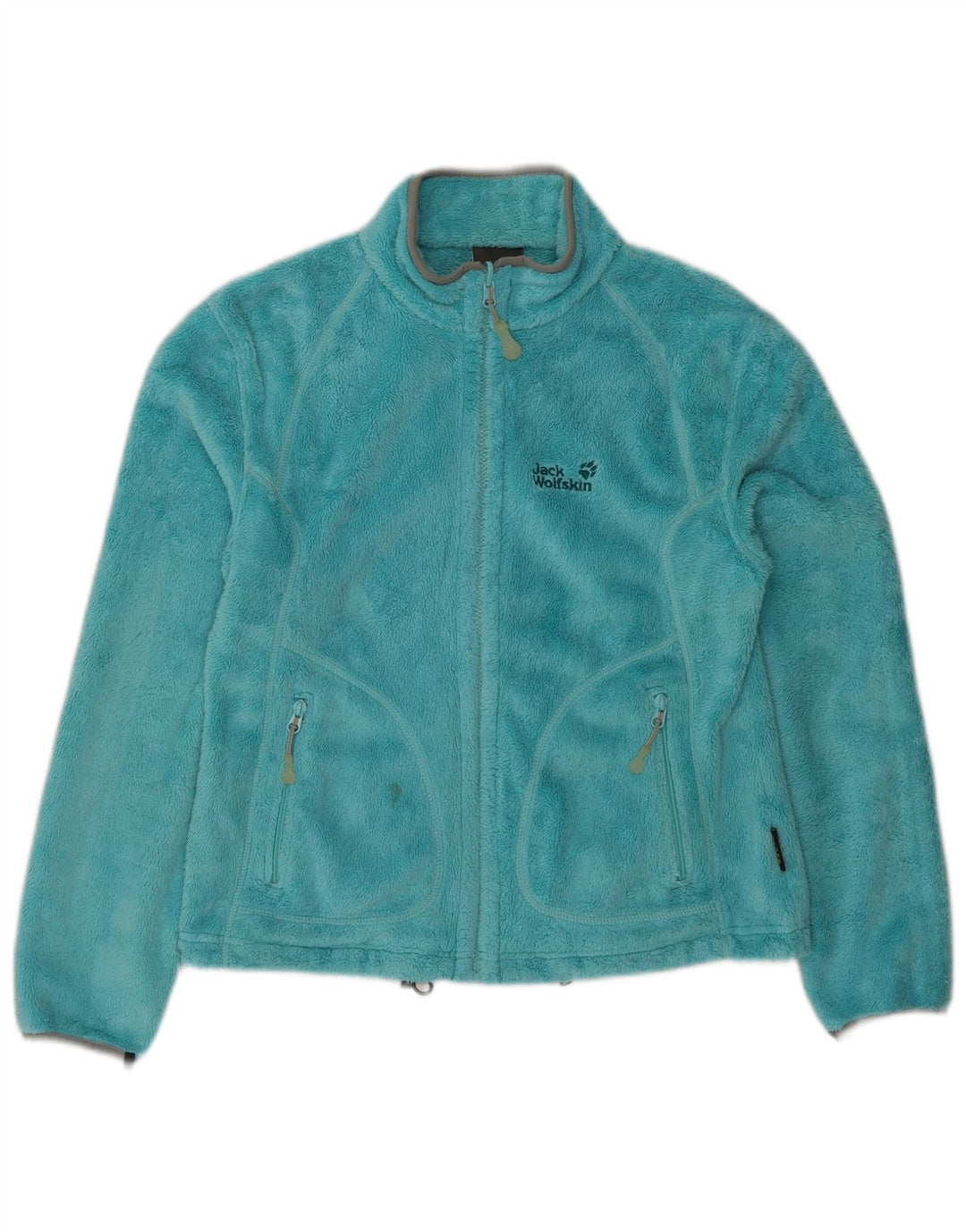 Jack Wolfskin Damen Fleecejacke UK 14 Mittelblaues Polyester