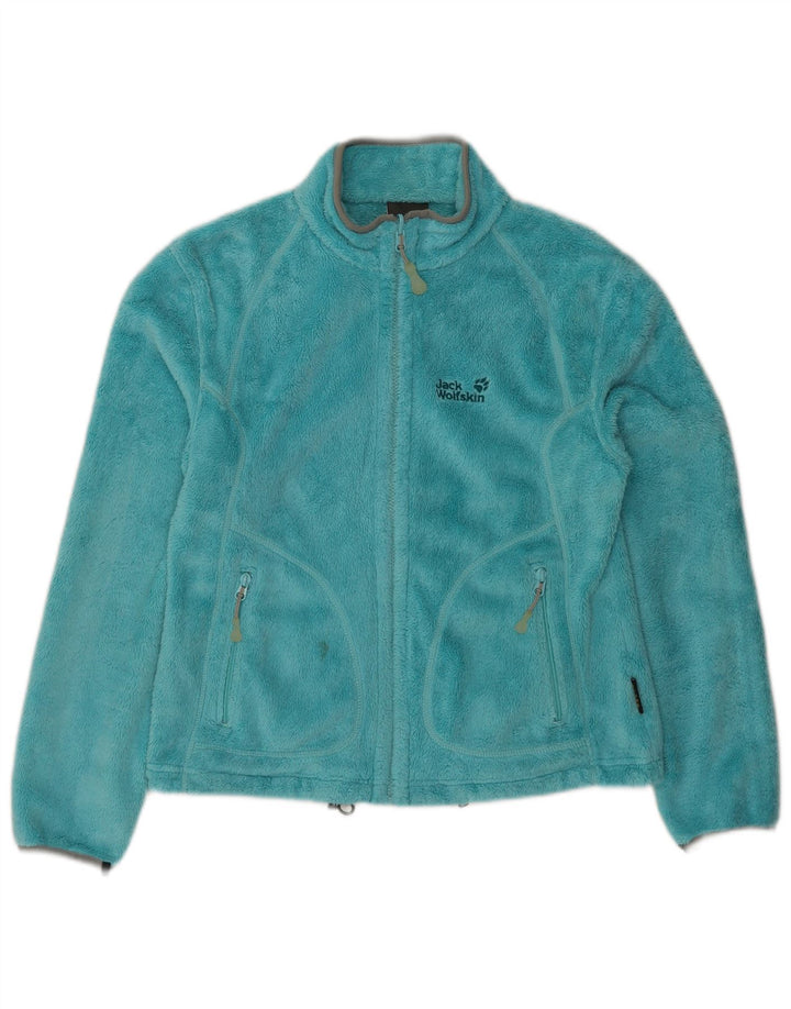 Jack Wolfskin Damen Fleecejacke UK 14 Mittelblaues Polyester