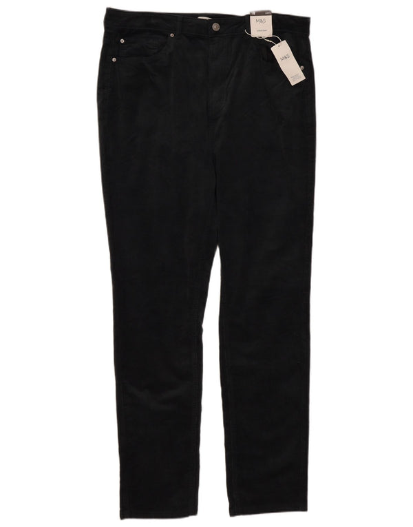 Marks & Spencer Damen Gerade Cordhose UK 18 XL W36 L31 Grau