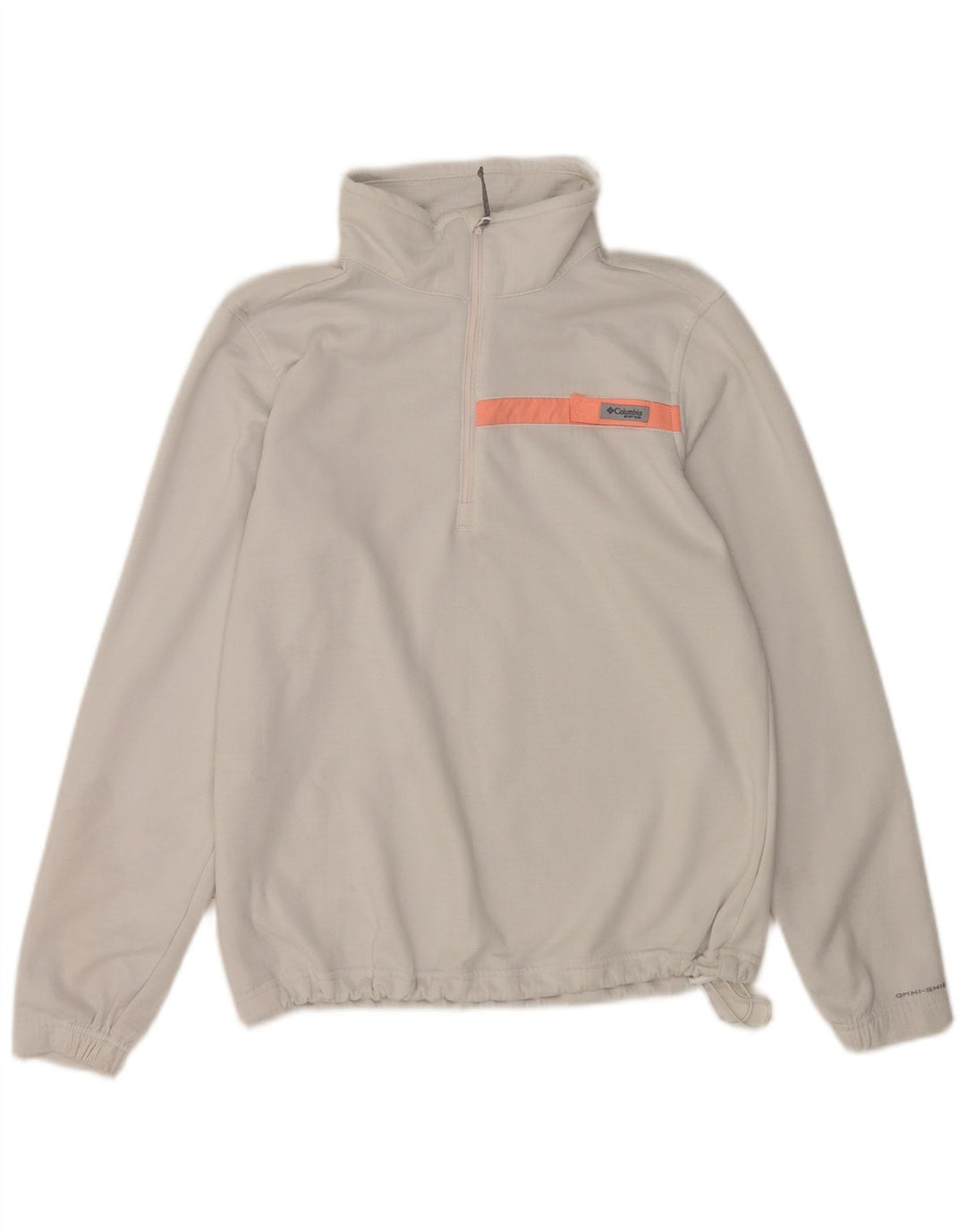 Columbia Herren-Sweatshirt mit Reißverschluss am Hals, klein, graues Farbblock-Polyester