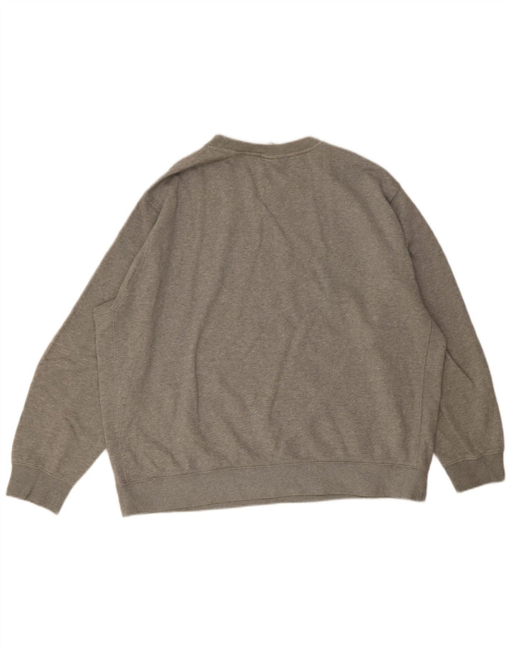 Nike Herren Sweatshirt Pullover 2XL Grau gefleckte Baumwolle