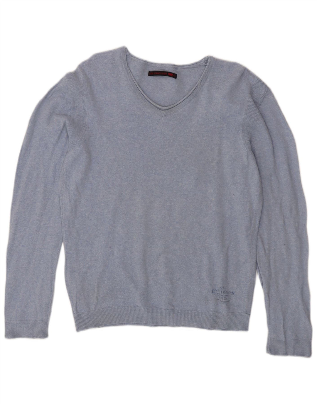 Levi's Damen-Pullover mit V-Ausschnitt, Gr. 16, Größe L, Blau, Baumwolle
