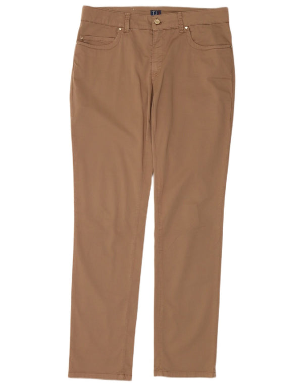 Trussardi Damen Slim Freizeithose IT 46 Large W32 L32 Braune Baumwolle