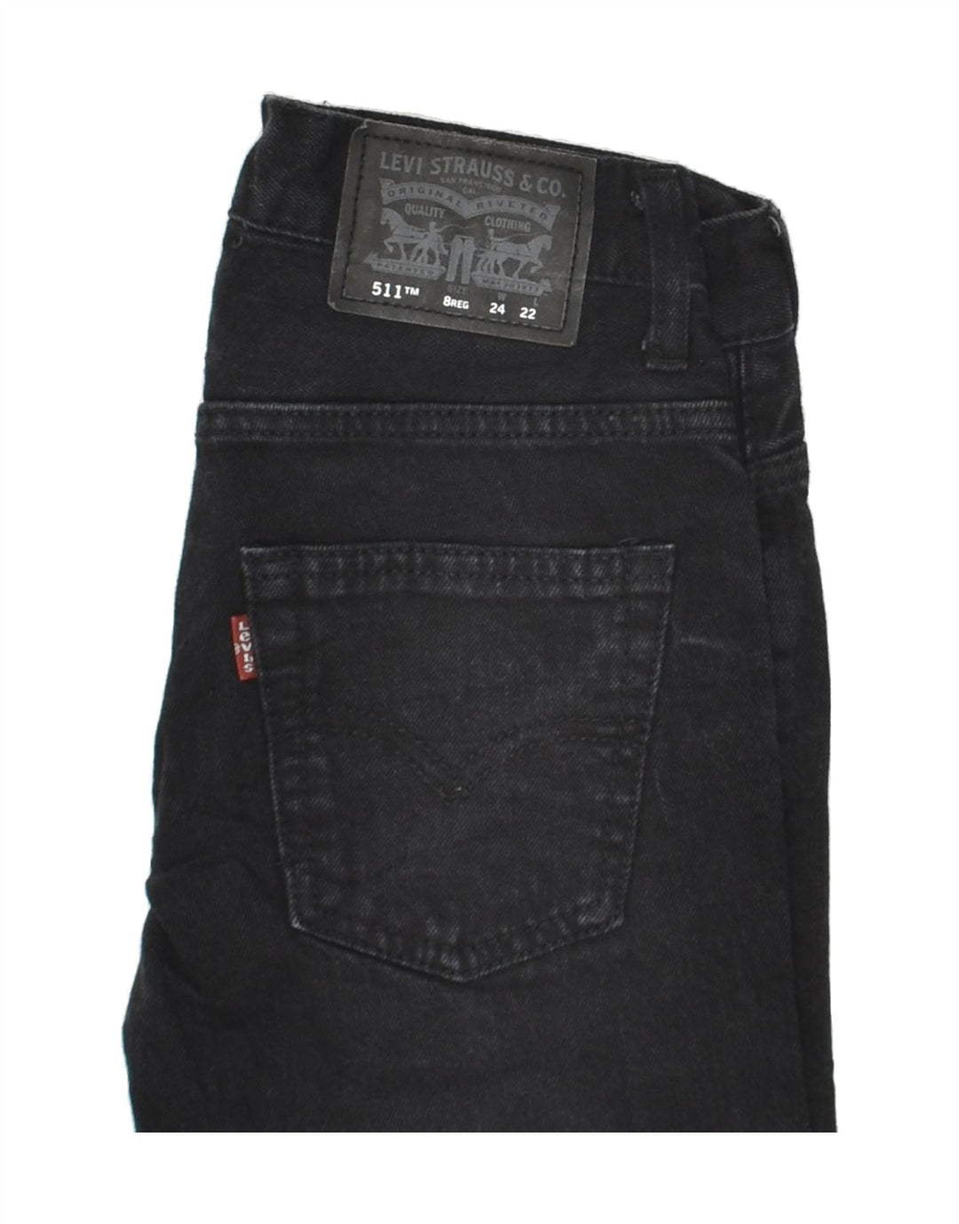 LEVI'S Girls 511 Straight Jeans 7-8 Years W24 L22  Black Cotton | Vintage Levi's | Thrift | Second-Hand Levi's | Used Clothing | Messina Hembry 