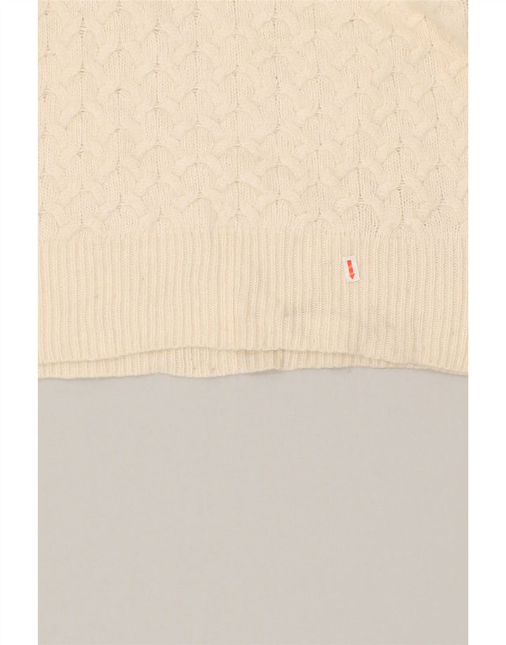 J. CREW Womens Crew Neck Jumper Sweater UK 10 Small Off White | Vintage J. Crew | Thrift | Second-Hand J. Crew | Used Clothing | Messina Hembry 