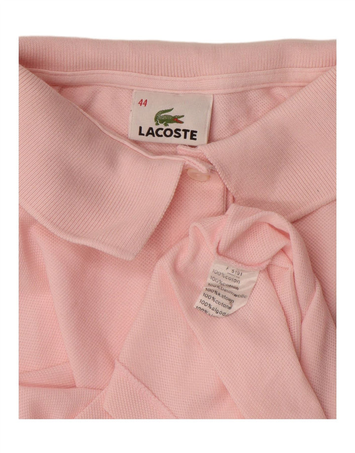 Lacoste Damen-Poloshirt, Größe 44, große rosa Baumwolle