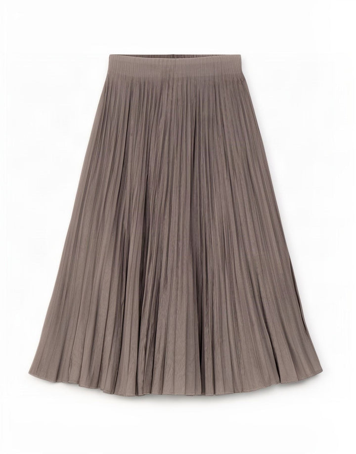 Zara Damen Faltenrock XS W24 Grau Polyester