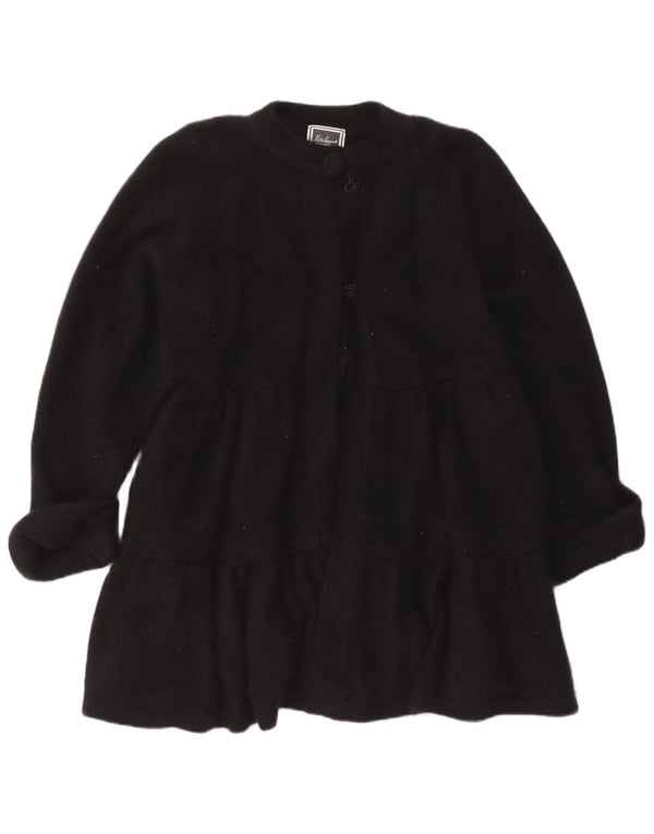 Luisa Spagnoli Damen Longline Cardigan Pullover UK 16 Large Schwarz