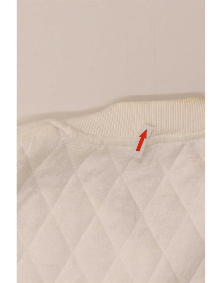Marks & Spencer Damen Steppjacke UK 14 Large Weiß Polyester