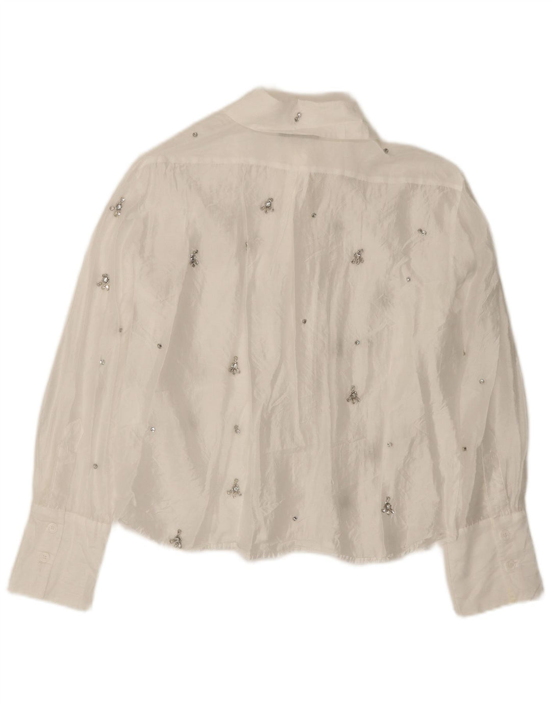 ZARA Damen Übergroße Hemdbluse UK 6 XS Weiß