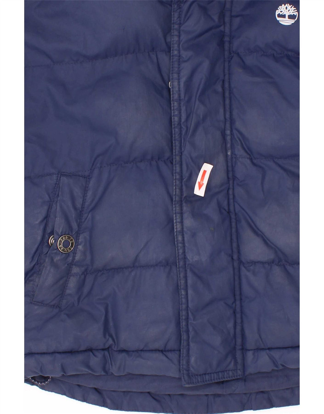 Timberland wattierte Jungenjacke mit Kapuze, 4–5 Jahre, marineblaues Polyester