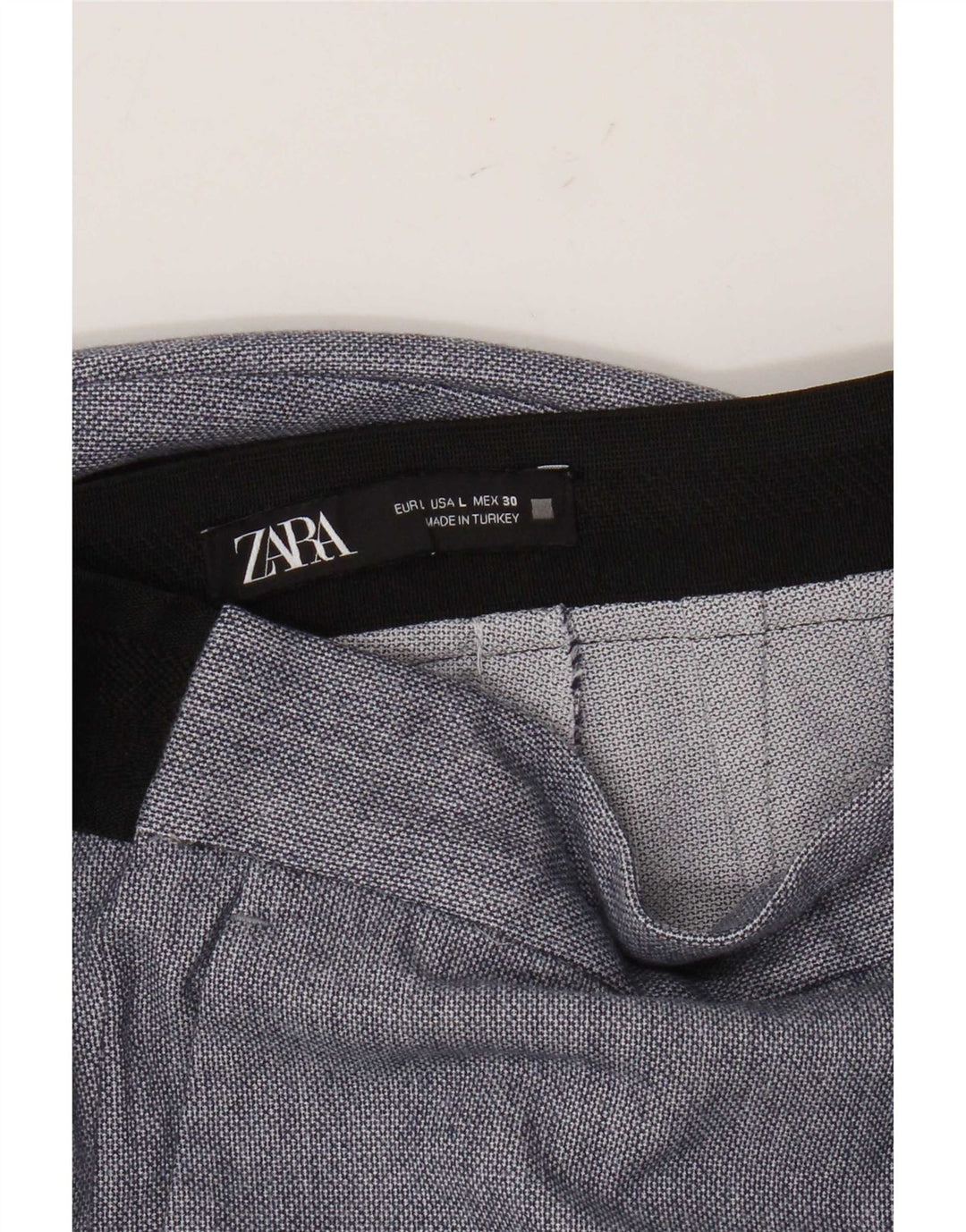 Zara Damen Chino-Hose, normal, Größe L, W30, L27, Blau