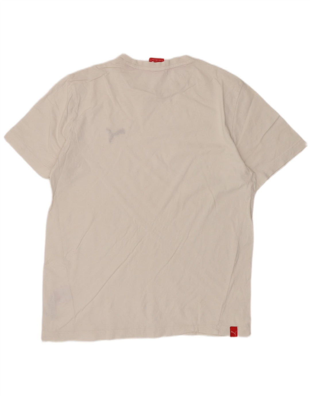 Puma Herren T-Shirt Top Small Weiß Baumwolle