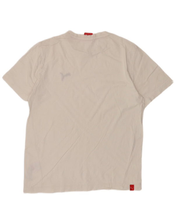 Puma Mens T-Shirt Top Small White Cotton