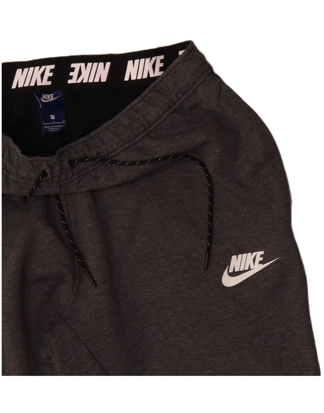 Nike Herren-Trainingshose, Jogginghose, groß, graue Baumwolle