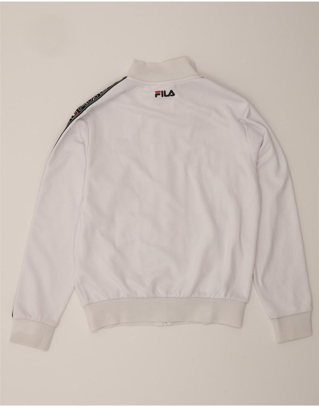 FILA Damen-Trainingsanzugoberteil mit Grafik, UK 16, Größe L, Weiß, Farbblock